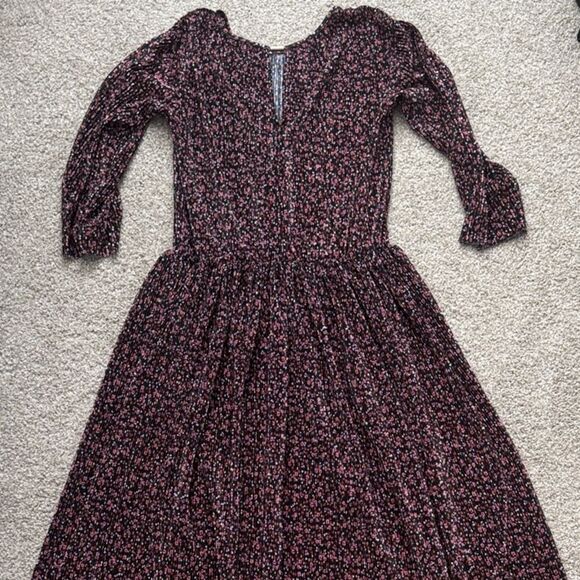 Only you Dresses & Skirts - Chic Long Sleeve Floral Dress in Black and Pink